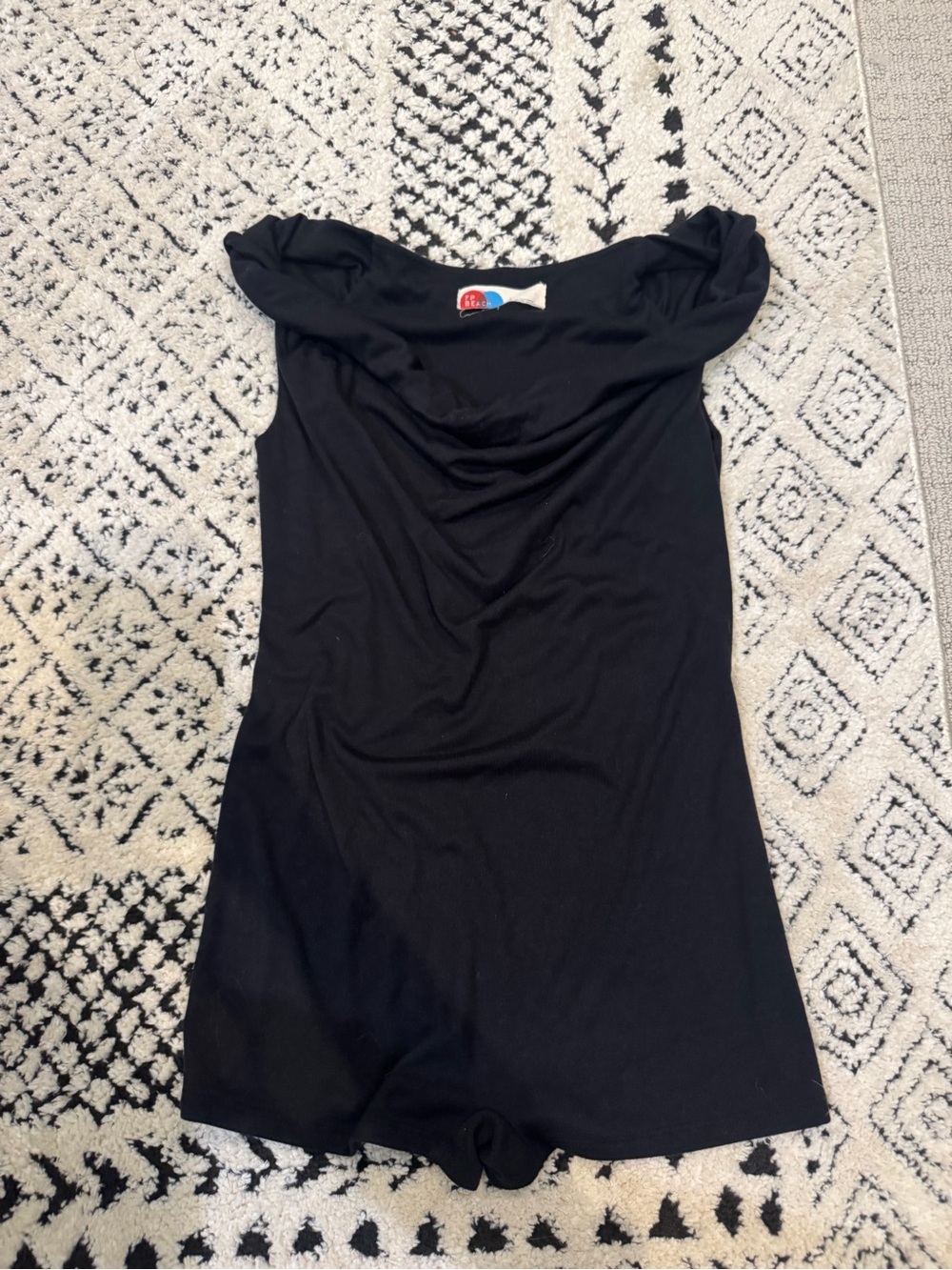 Off the shoulder black romper